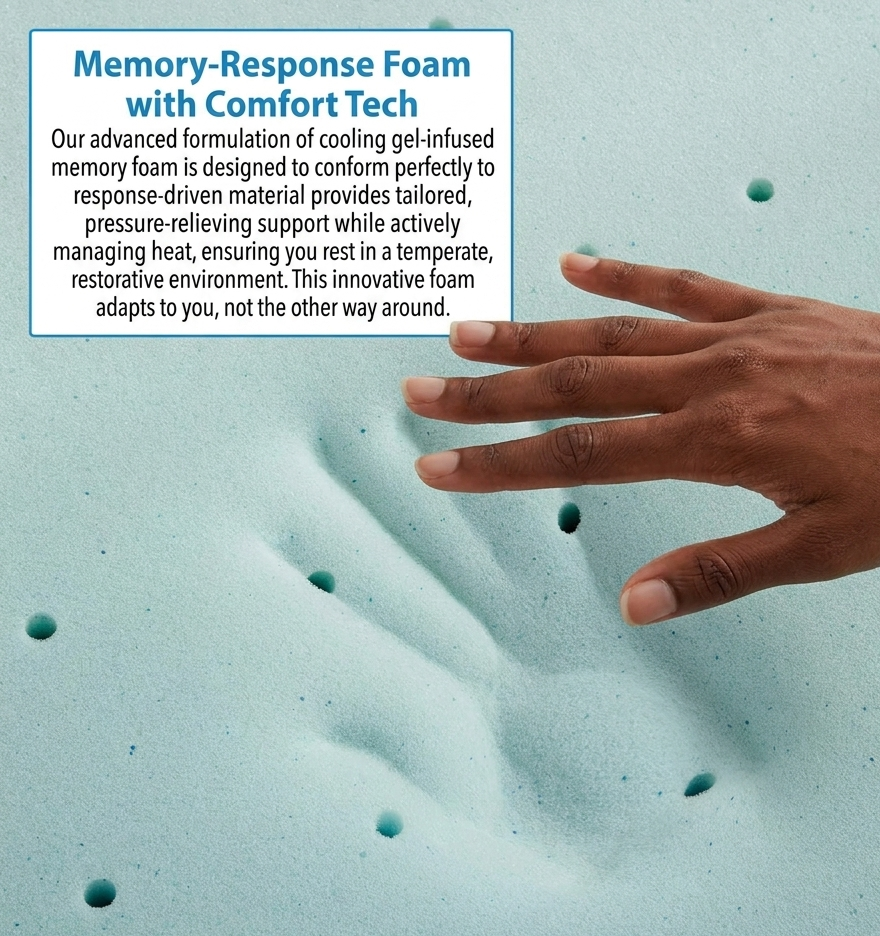 Nestl Gel Infused Memory Foam Mattress Topper