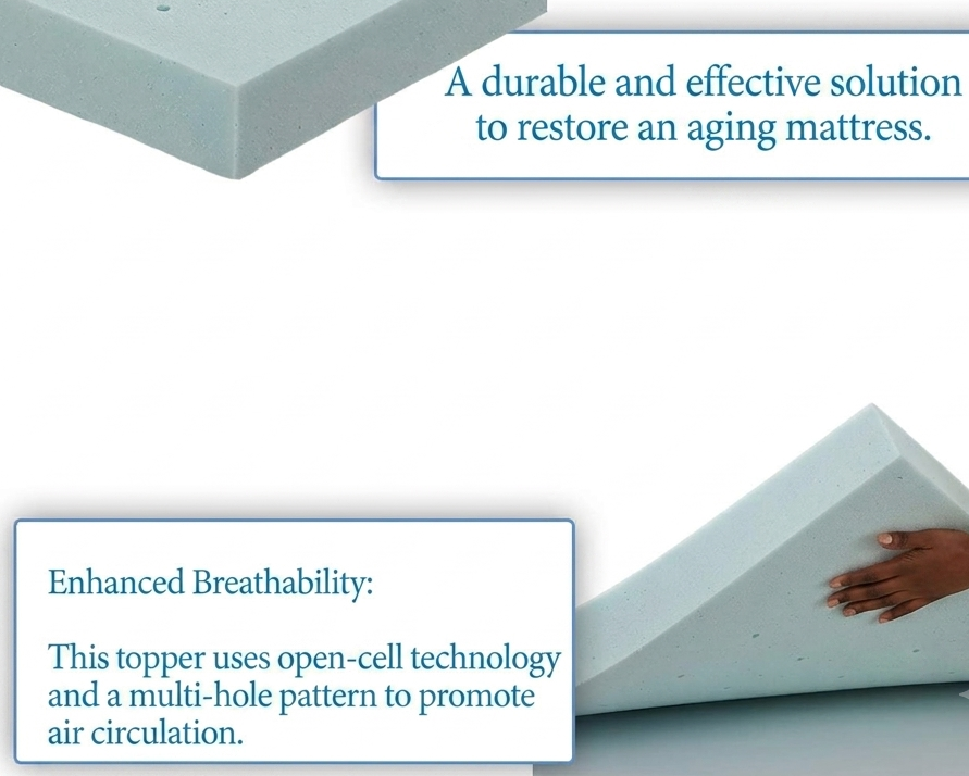 Nestl Gel Infused Memory Foam Mattress Topper